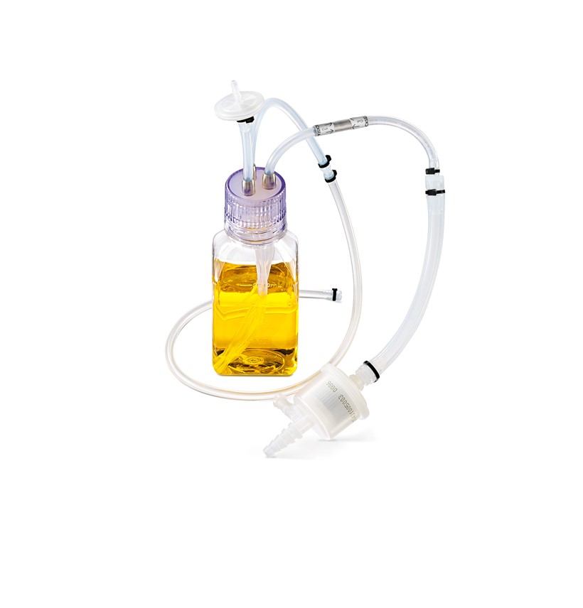 The MYCAP® input line includes a 0.2 µm sterilization filter for easy preparation and filling of media, as well as other operations.