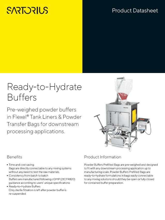 Ready-to-Hydrate Buffers - Sartorius Croatia